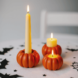 Pumpkin Candle Holder | Halloween Decor | Dual Use for Tealight and Stick Candles | Spooky Decor 3d model