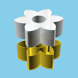 Flower, nestable box (v1) 3d model