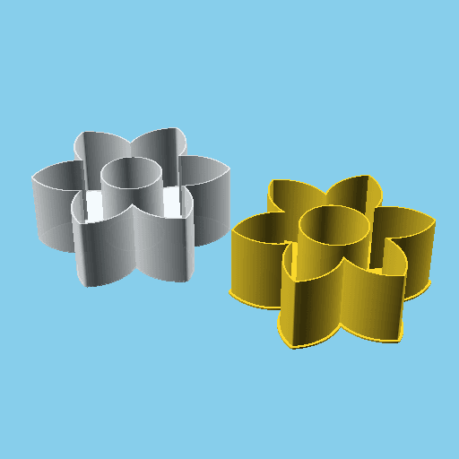 Flower, nestable box (v1) 3d model