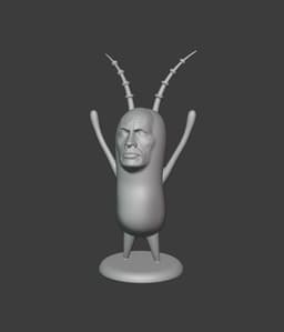 Plankrock (Plankton + The Rock) 3d model