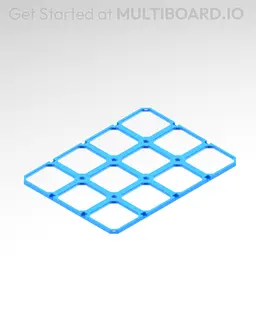 4x3 LU - Drop-In Multibin Panel 3d model