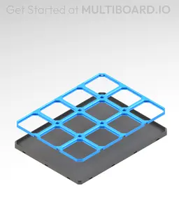4x3 LU - Drop-In Multibin Panel 3d model