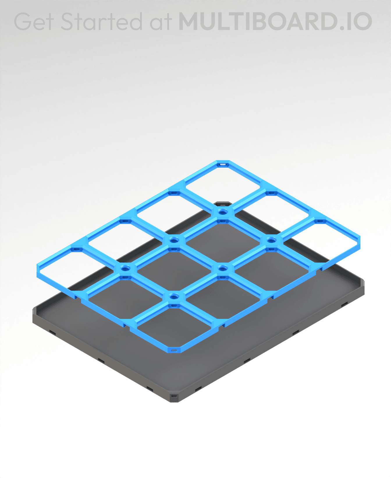 4x3 LU - Drop-In Multibin Panel 3d model