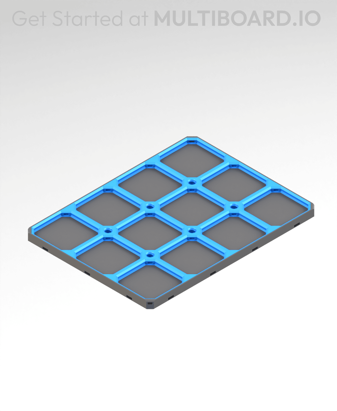 4x3 LU - Drop-In Multibin Panel 3d model