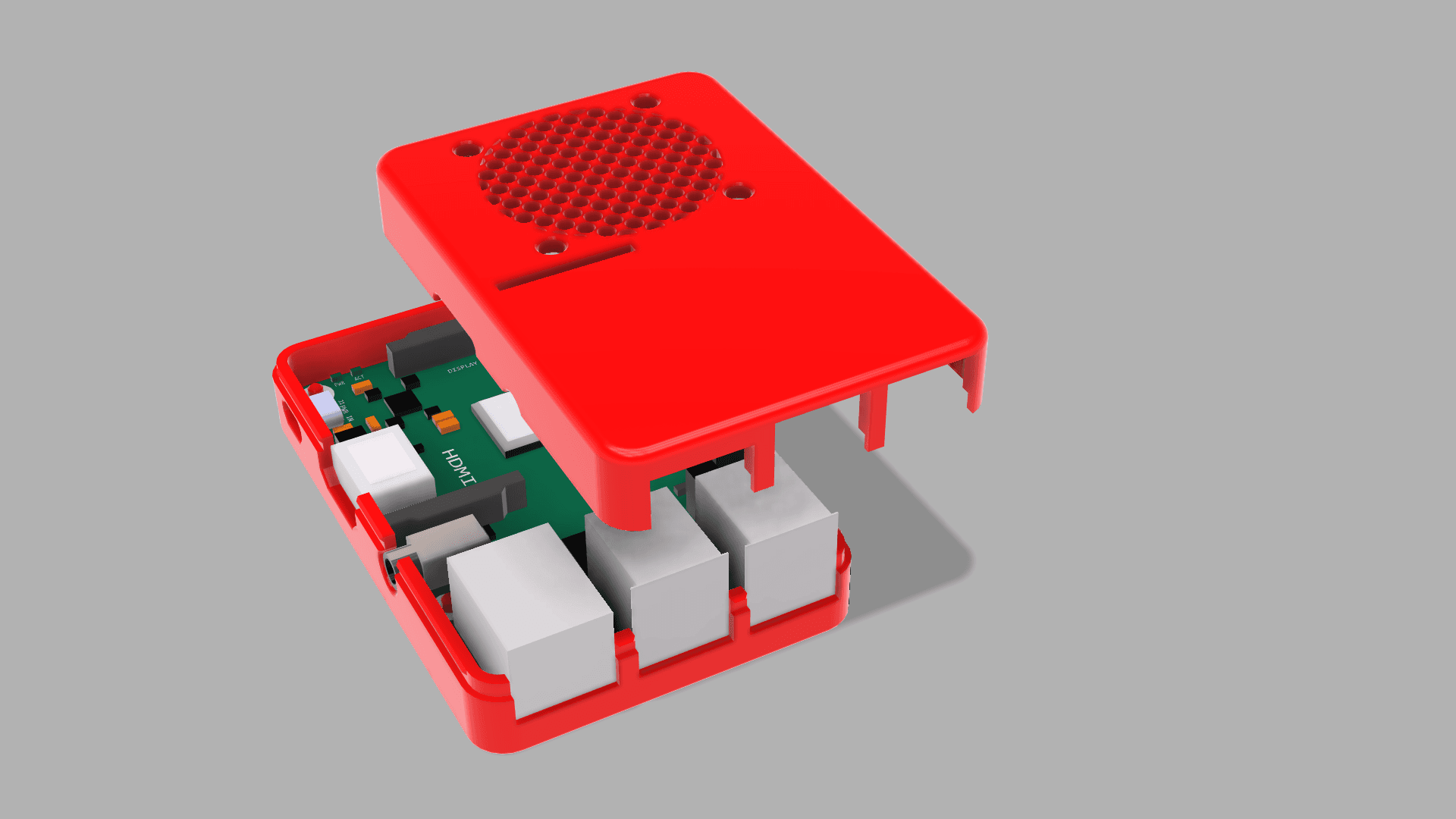 Raspberry Pi 3B+ case (screwless) 3d model
