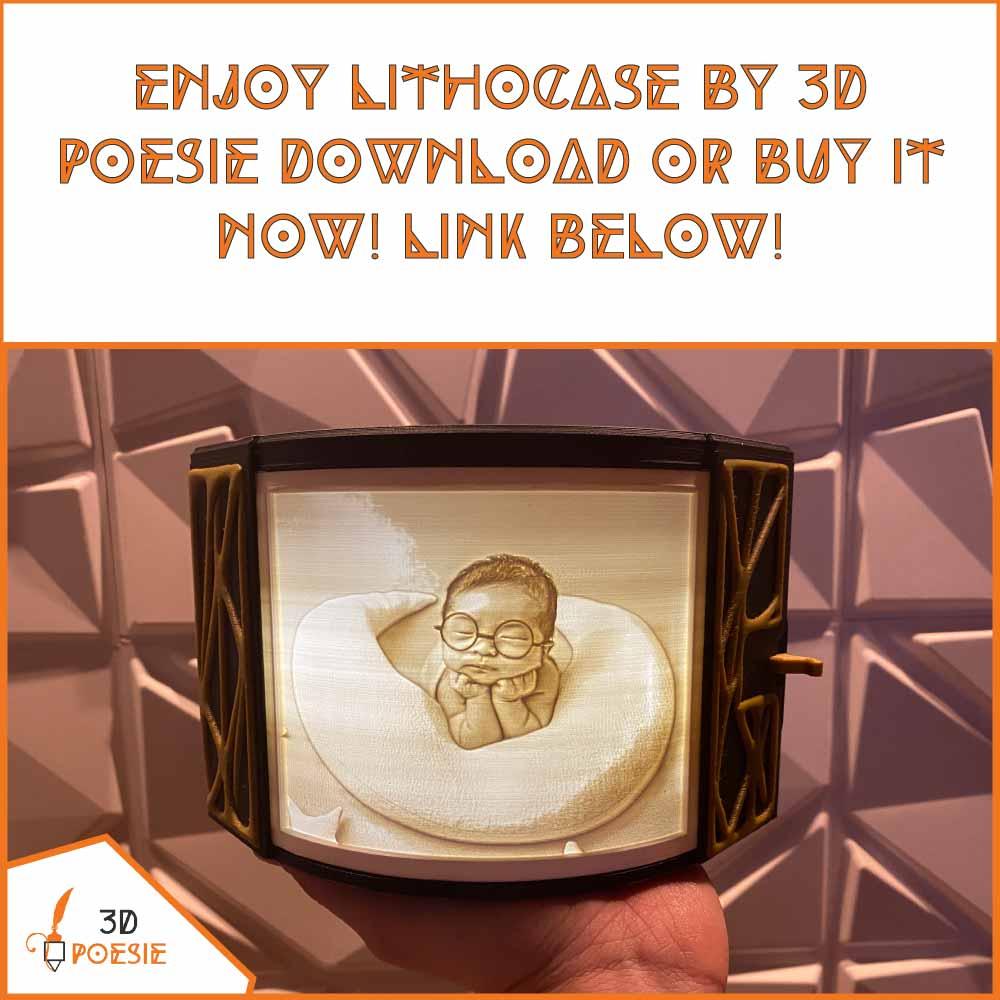 Lithocase V2 - Lithophane Lamp by 3D Poesie 3d model