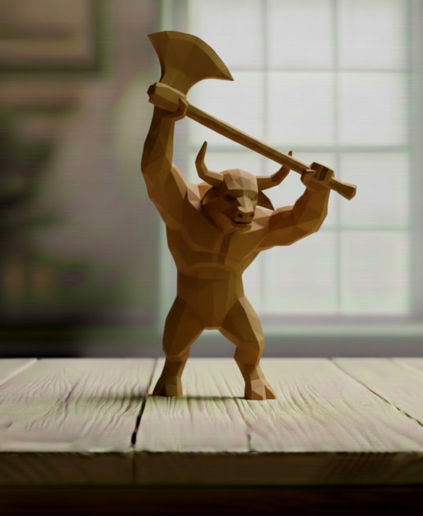 MINOTAUR LOWPOLY 3d model