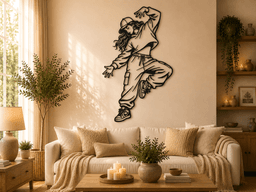 Hip Hop Dancer Wall Art Decor.stl 3d model