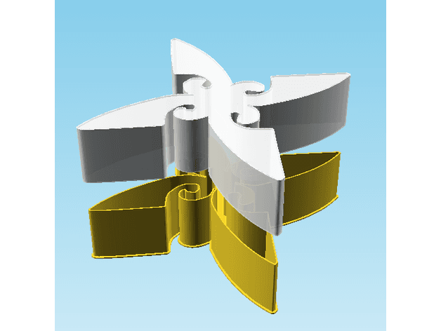 Shuriken 0050, nestable box (v2) 3d model