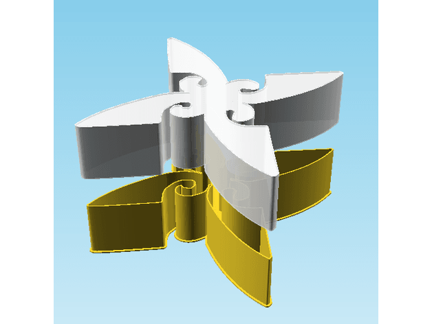 Shuriken 0050, nestable box (v2) 3d model