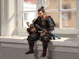 Samurai Sitting 3d model
