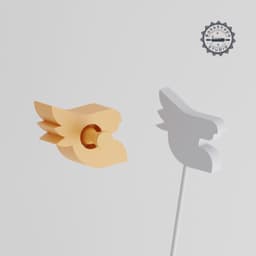Cockatoo Cake Pop Mold, Tropical Exotic Bird Design, 2-Piece Parrot Icon for 3D Printing PRODUCT_1292 3d model