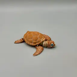 Articulated Sea Turtle | Pre-Painted + Optional 6mm Glass Eye Version 3d model