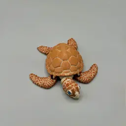 Articulated Sea Turtle | Pre-Painted + Optional 6mm Glass Eye Version 3d model