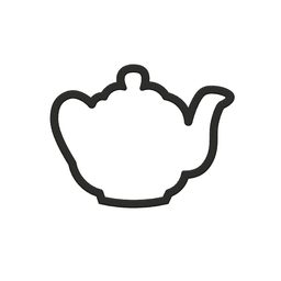 Teapot Cookie Cutter STL File - 4 inches 3d model