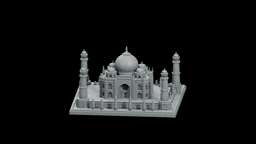 Taj Mahal Moonlit Miniature STL - Printable Landmark Desk Miniature 3d model