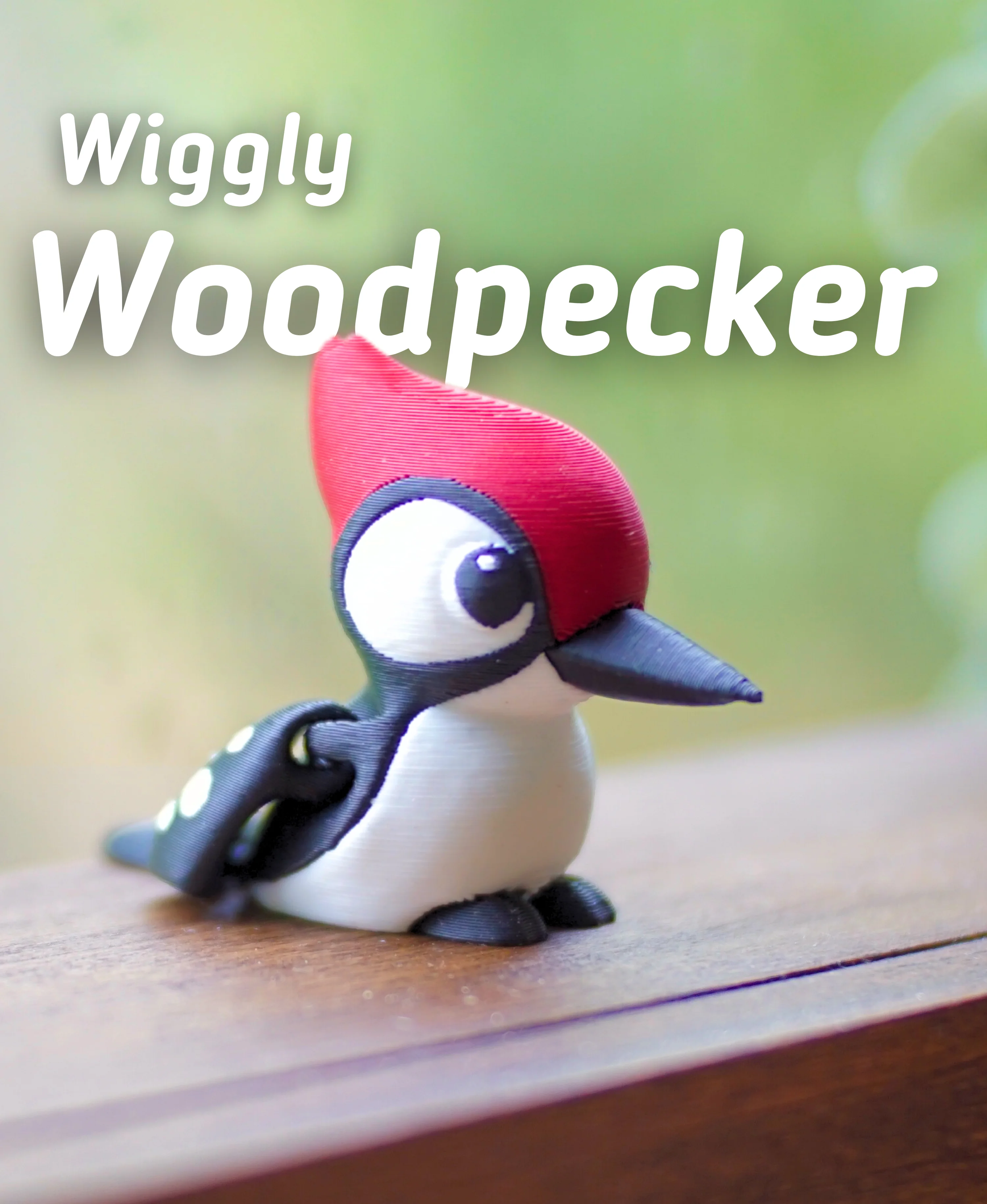 Wiggly Woodpecker - Articulated Fidget Woodpecker - Ludo Animal 3d model