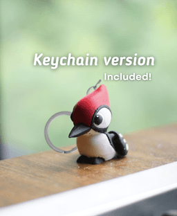 Wiggly Woodpecker - Articulated Fidget Woodpecker - Ludo Animal 3d model