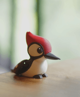 Wiggly Woodpecker - Articulated Fidget Woodpecker - Ludo Animal 3d model