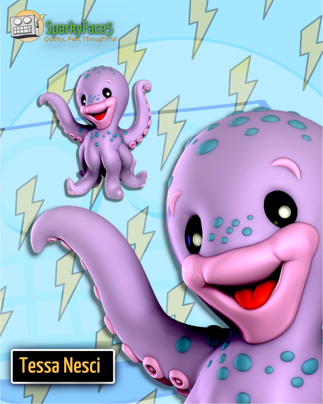 Happy Octopus 3d model