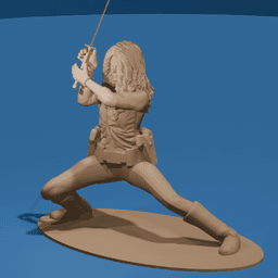 Modern Ninja Action Woman 3D print model 3d model