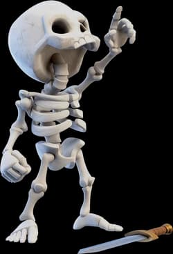 Skeleton from clash royale 3d model