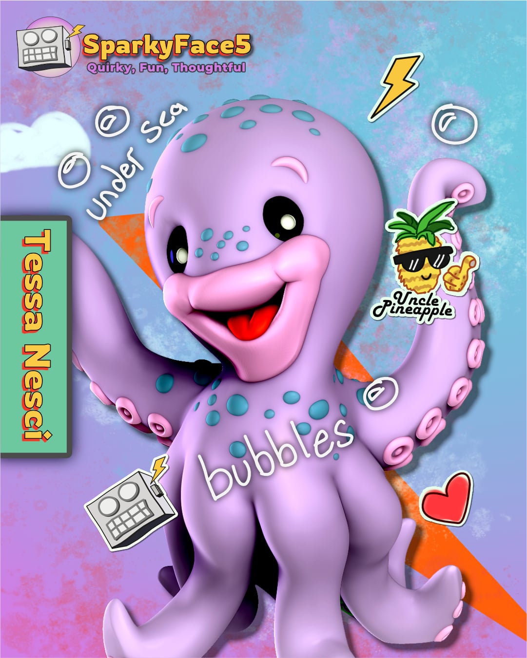 Happy Octopus 3d model