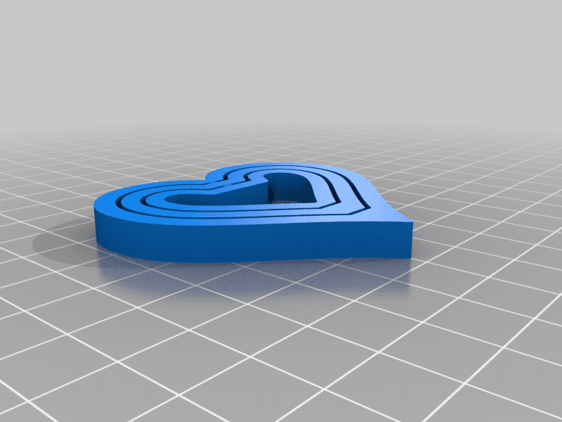 Heart Gyro Keychain (Last minute gift for Valentine's Day) 3d model