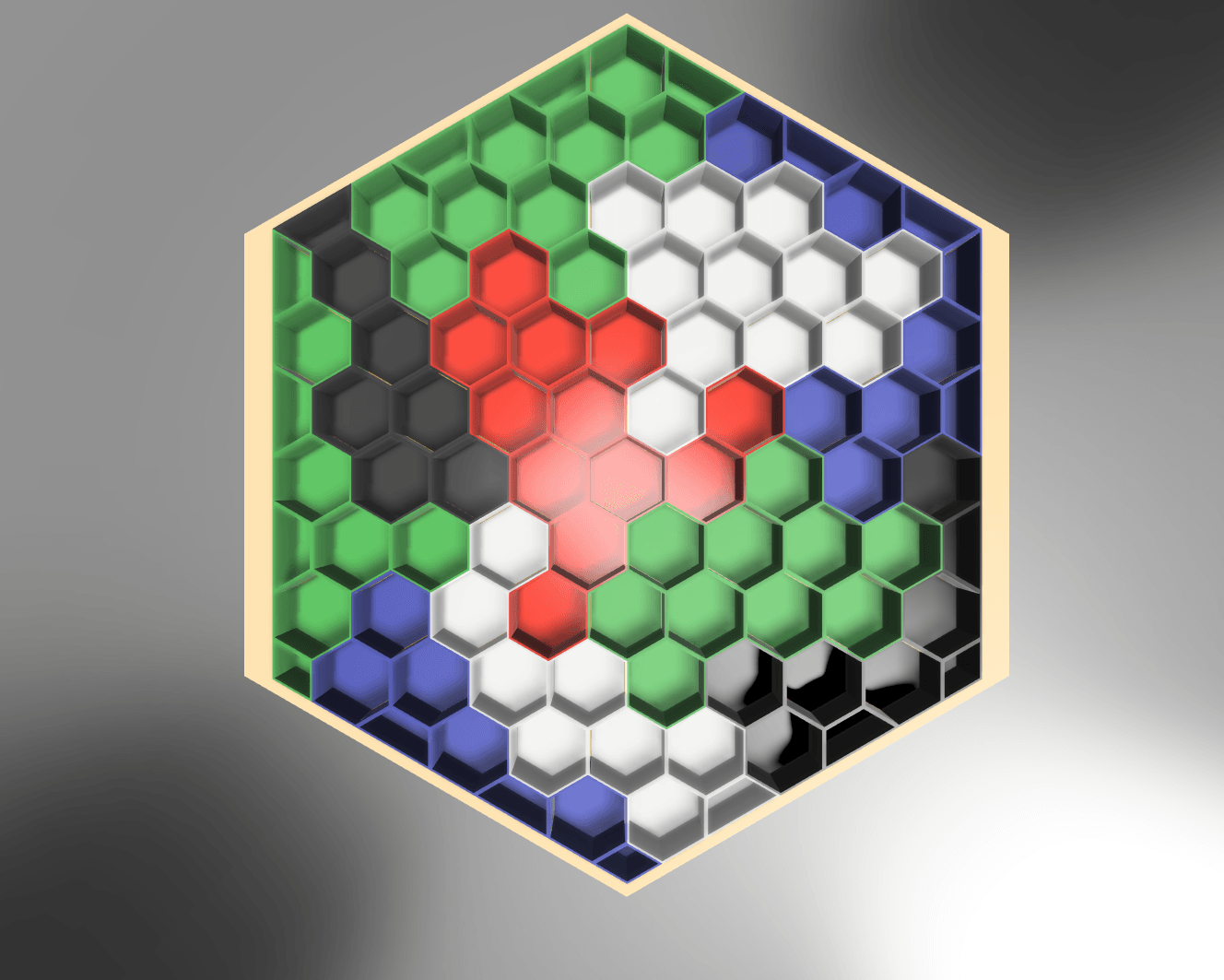 Honeycomb Lock Puzzle 3d model