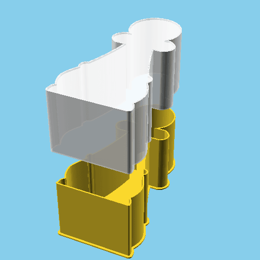 Chess Pawn piece, nestable box (v1) 3d model