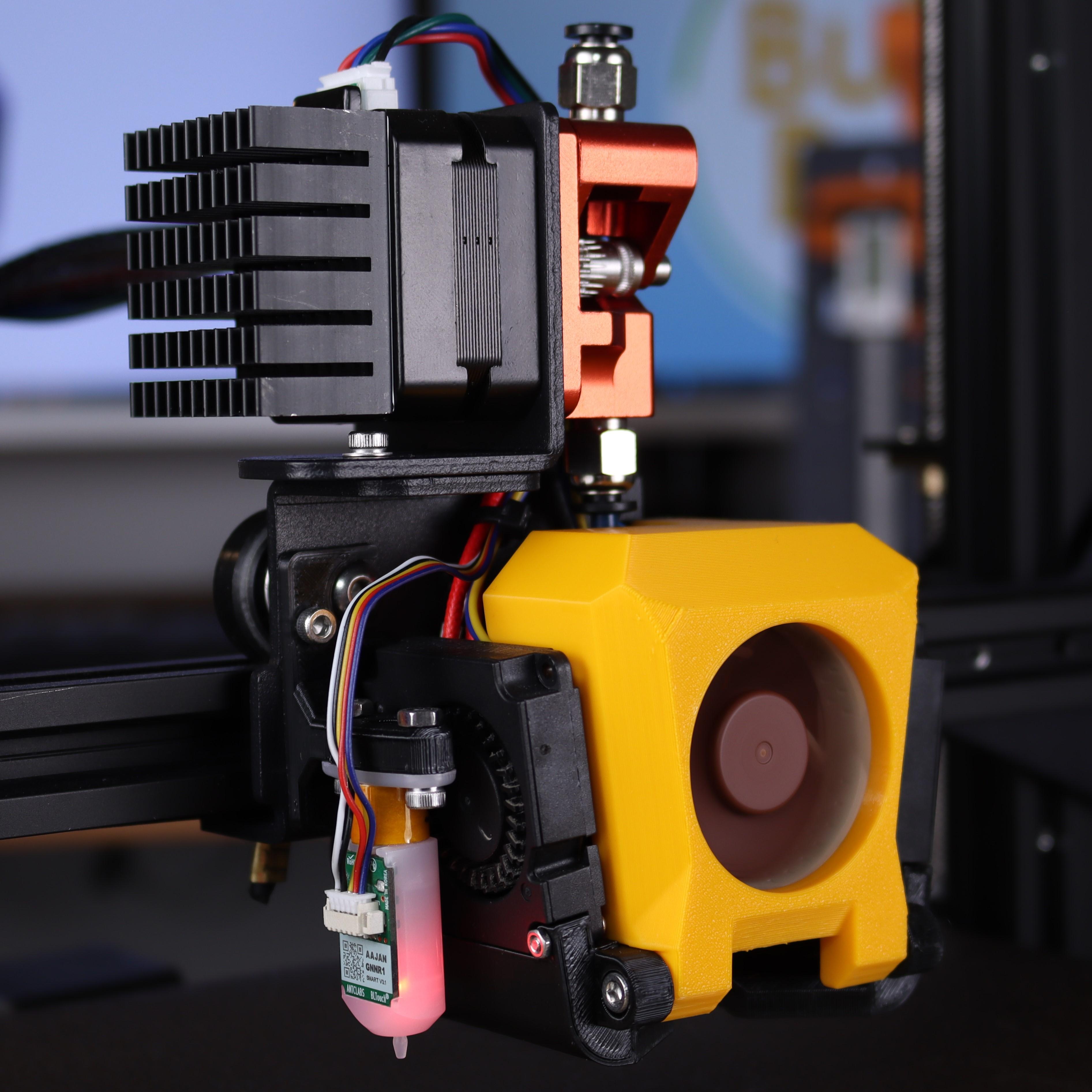 Dual Blower Fan Duct for Ender 3 V2 with E3D Revo CR Hotend 3d model