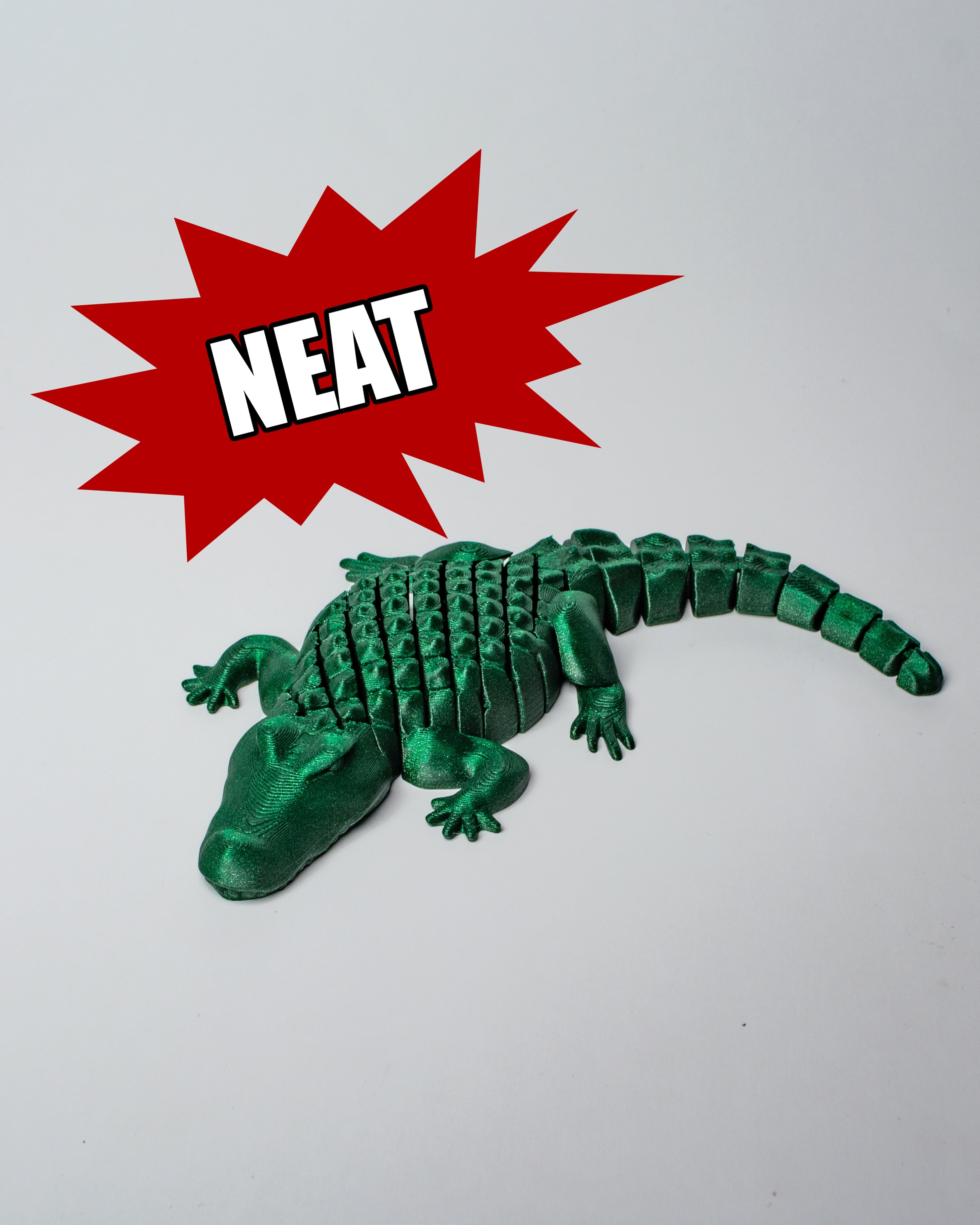Floppy Alligator - Articulating flexi alligator 3d model
