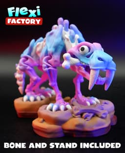 Flexi Factory Skeleton Saber Tooth Tiger with Stand, Bone and 3MF Included! 3d model