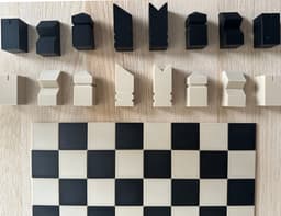 Minimal Chess Set - Beginner Friendly 3d model