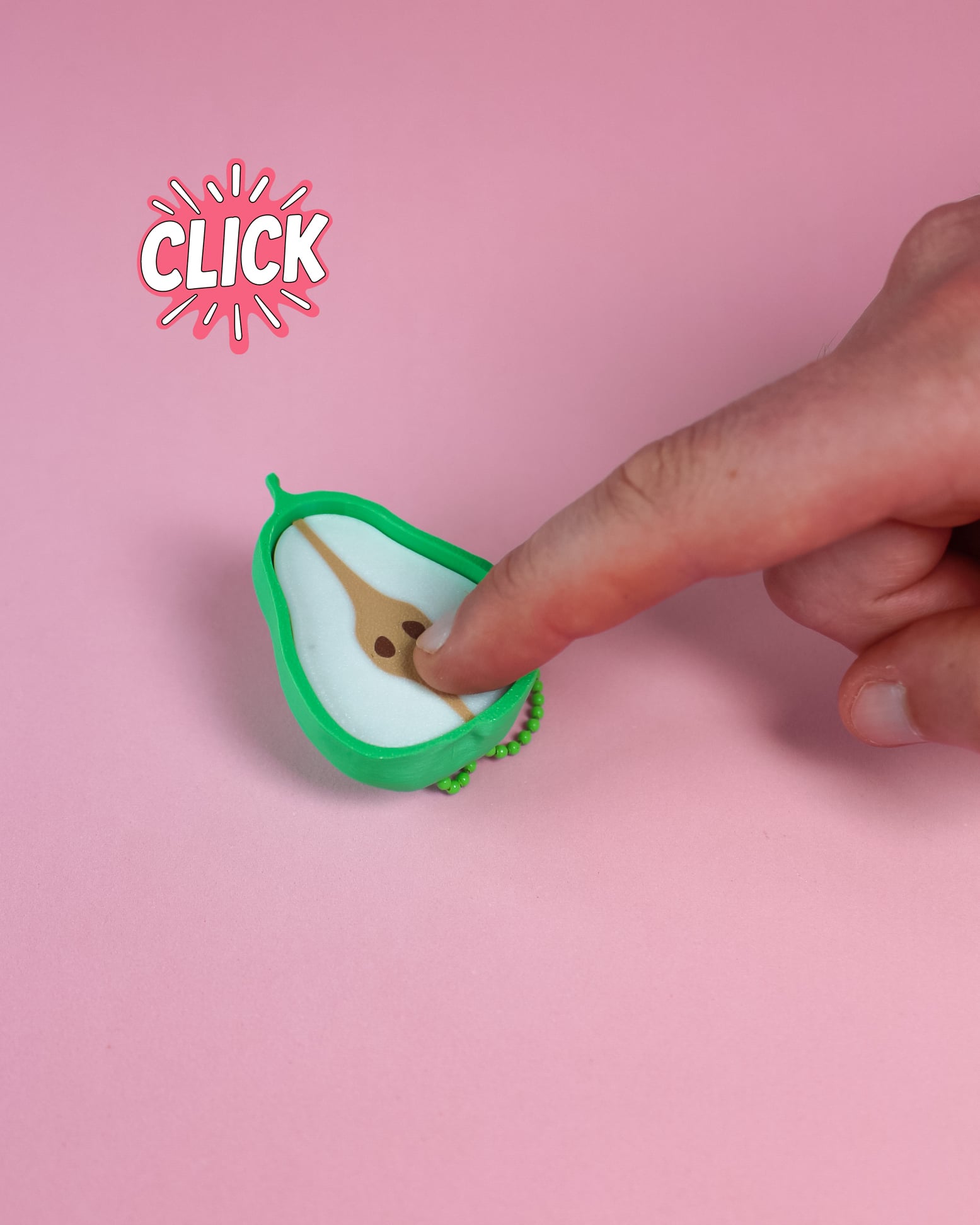 Apple and Pear Fidget Clickers Keychain 3d model