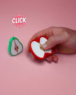 Apple and Pear Fidget Clickers Keychain 3d model