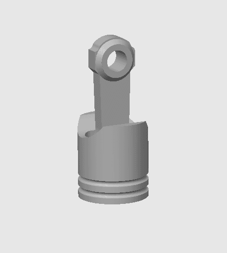 Piston Fidget Toy Keychain 3d model