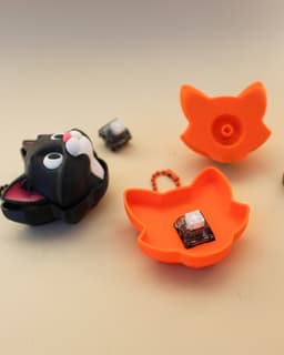 Cat Clicker Keychain – 3D Fidget Toy 3d model