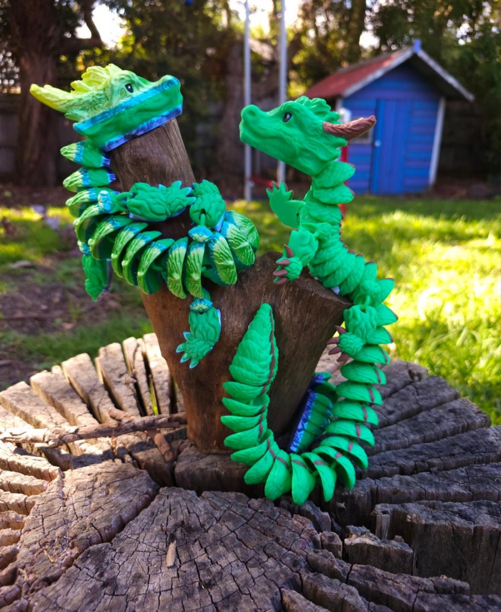 Chip, Wood Dragon  - Love these Snap-Flex dragons, and they just seem to be getting better with each release. - 3d model