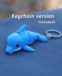 Diving Dolphin - Articulated Fidget dolphin - Ludo Animal 3d model
