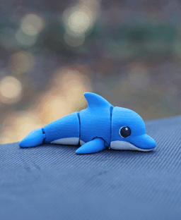 Diving Dolphin - Articulated Fidget dolphin - Ludo Animal 3d model