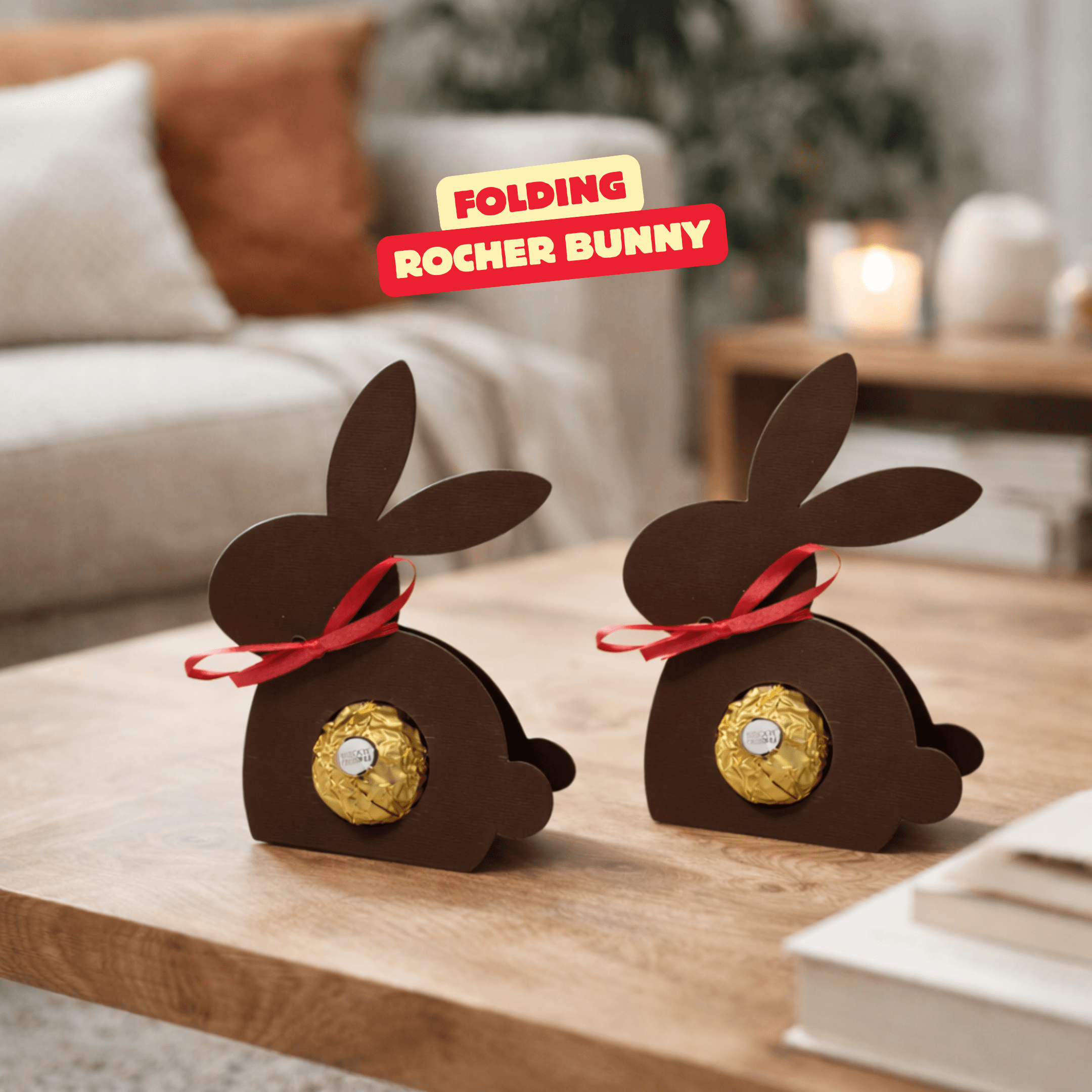 FOLDING ROCHER BUNNY / EASTER GIFT / EASTER DECOR / DECOR / SMALL GIFT / ROCHER 3d model