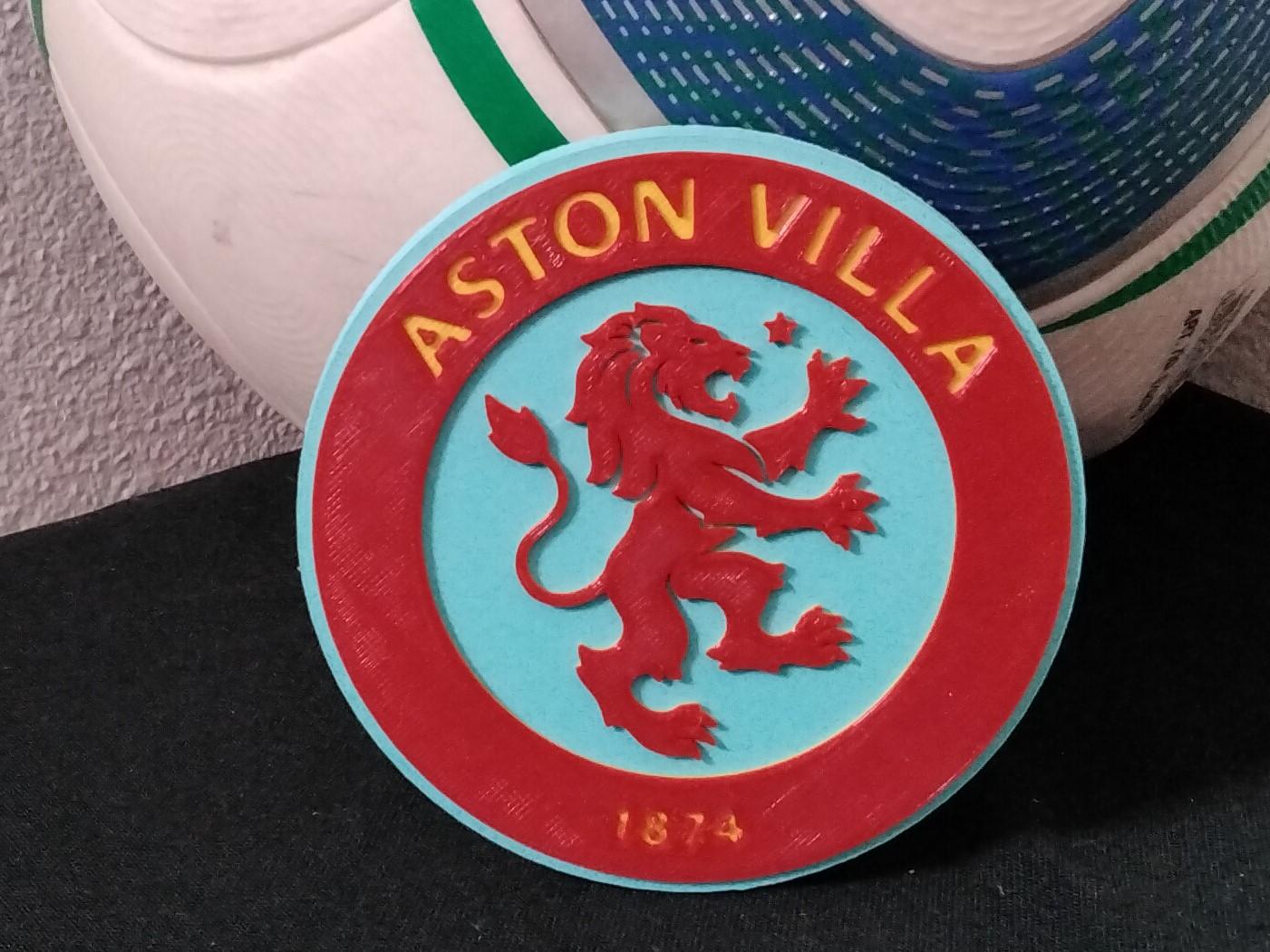 New Style Aston Villa Coaster or plaque 3d model