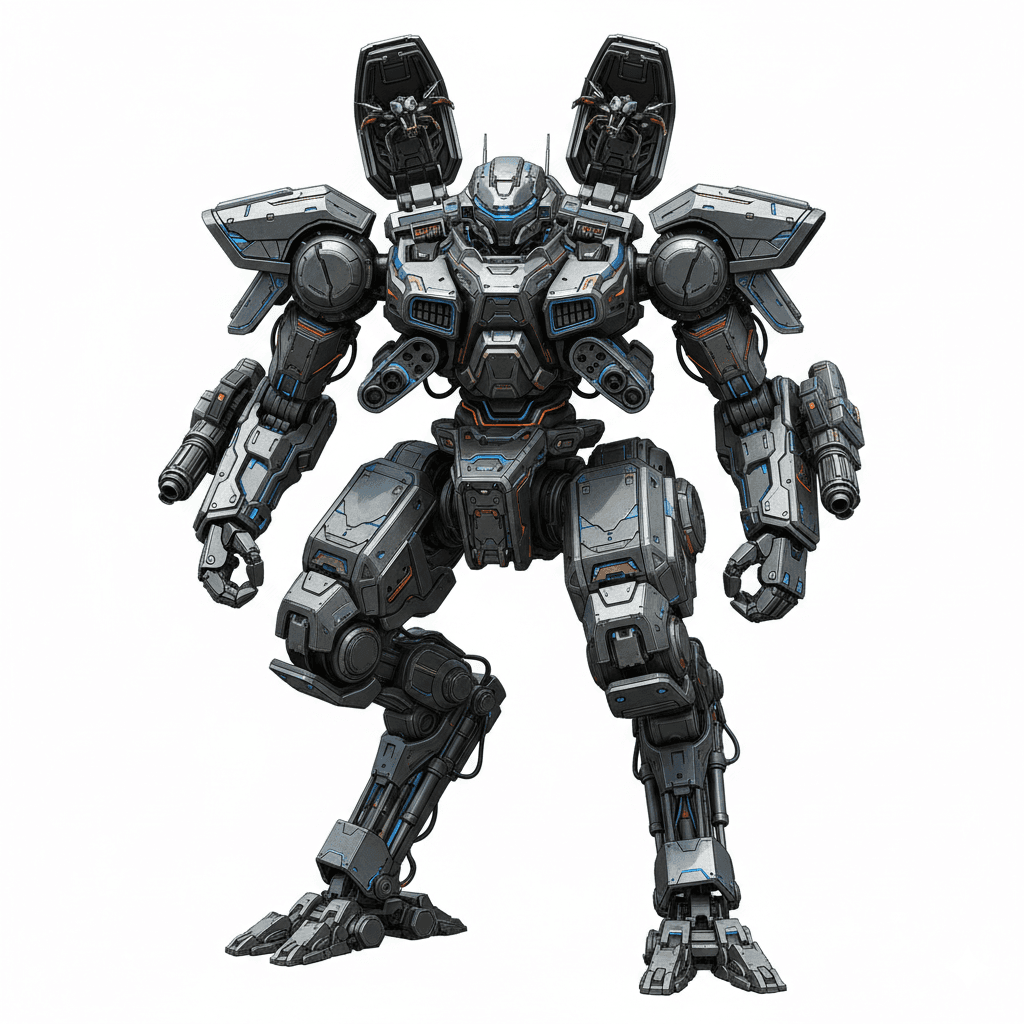 Military Mechs : Drone Swarm Carrier Mech 3d model
