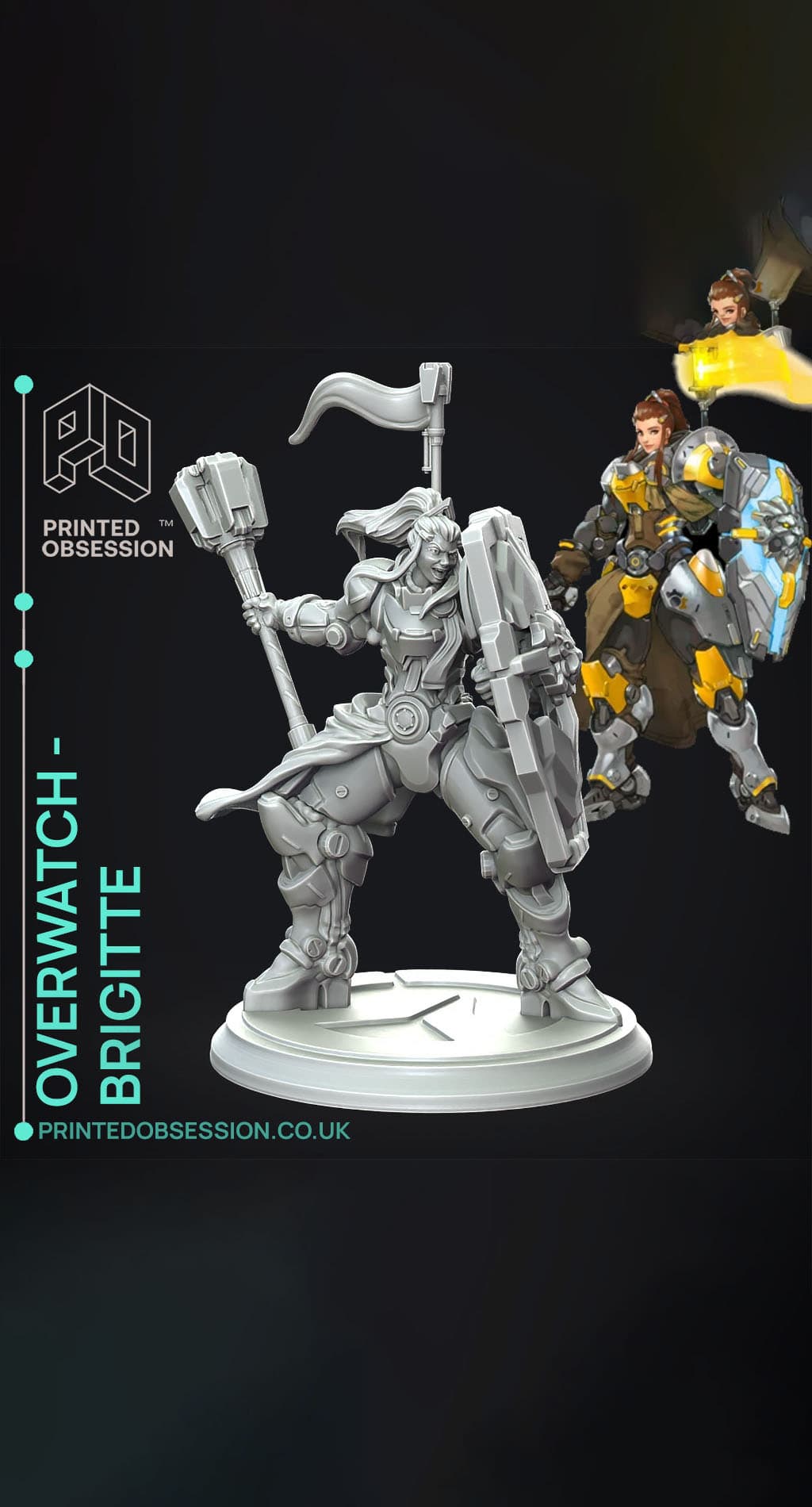 Overwatch Revit Model Brigitte - Overwatch - Fan Art - 3D model by printedobsession on Thangs