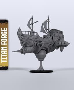 Construct Galleon - With Free Dragon - 5e DnD Inspired for RPG and Wargamers 3d model