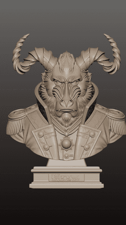 General Mandrillus_The Horned Commander 3d model