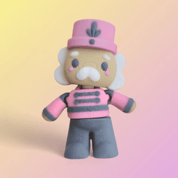Kawaii (Cute) Nutcracker Christmas Flexi 3d model