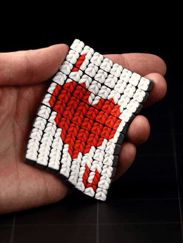 Knitted Flexible Fabric Card 8x11 3d model