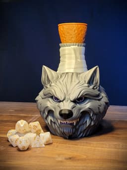 Wolfsbane Potion Bottle Dice Tower With Storage 3d model